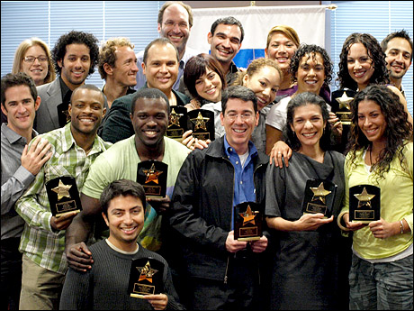 The chorus of In The Heights with their ACCA Awards